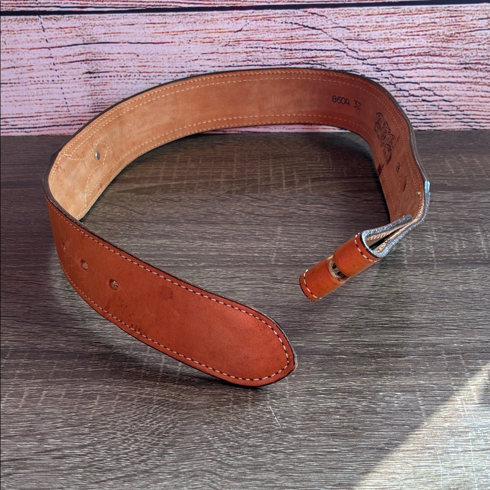 Women’s Vintage Circle Y of Yoakum Multi Color Belt Size 28 - Picture 3 of 12